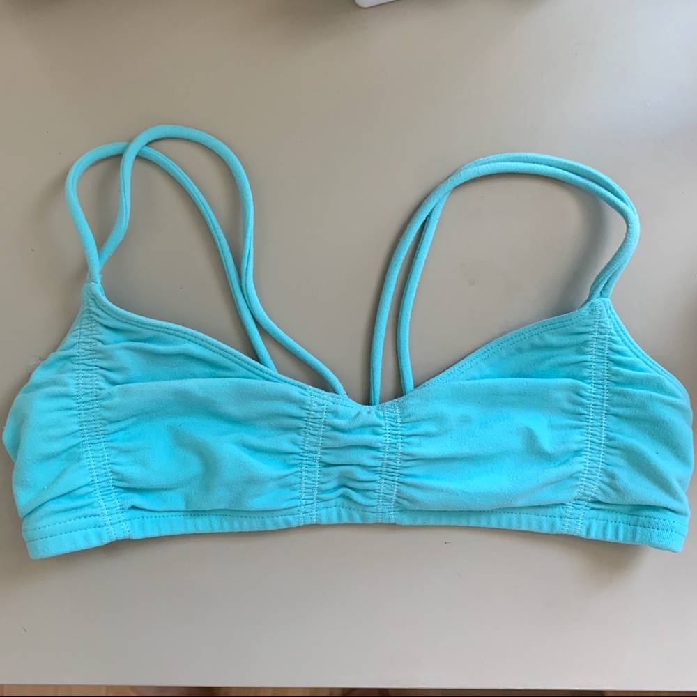 Blue lululemon sports bra